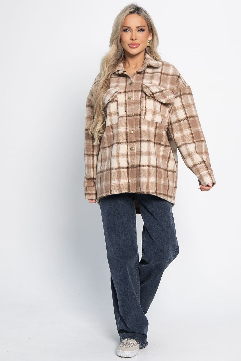 Пальто-рубашка Хармони (бежевая) Б15039-5М LT Collection