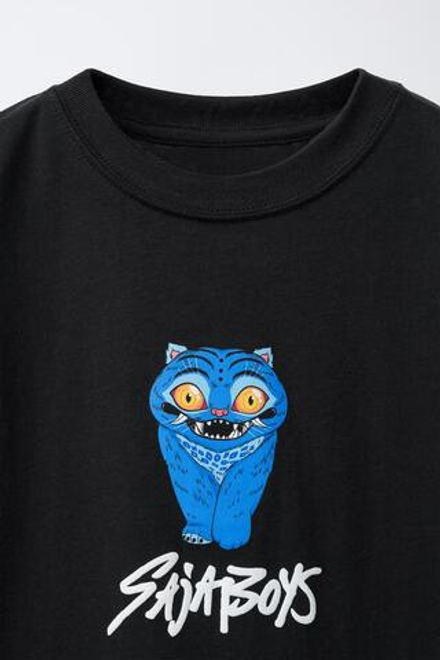 ZARA ФУТБОЛКА KPOP DEMON HUNTERS™ NETFLIX ©, ЧЕРНЫЙ