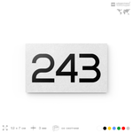 Номер на дверь 243, табличка на дверь для офиса, квартиры, кабинета, аудитории, склада, белая 120х70 мм, Айдентика Технолоджи