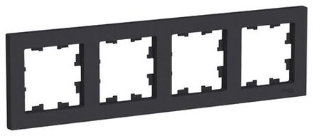 Рамка четырехместная Systeme Electric AtlasDesign Карбон универсальная