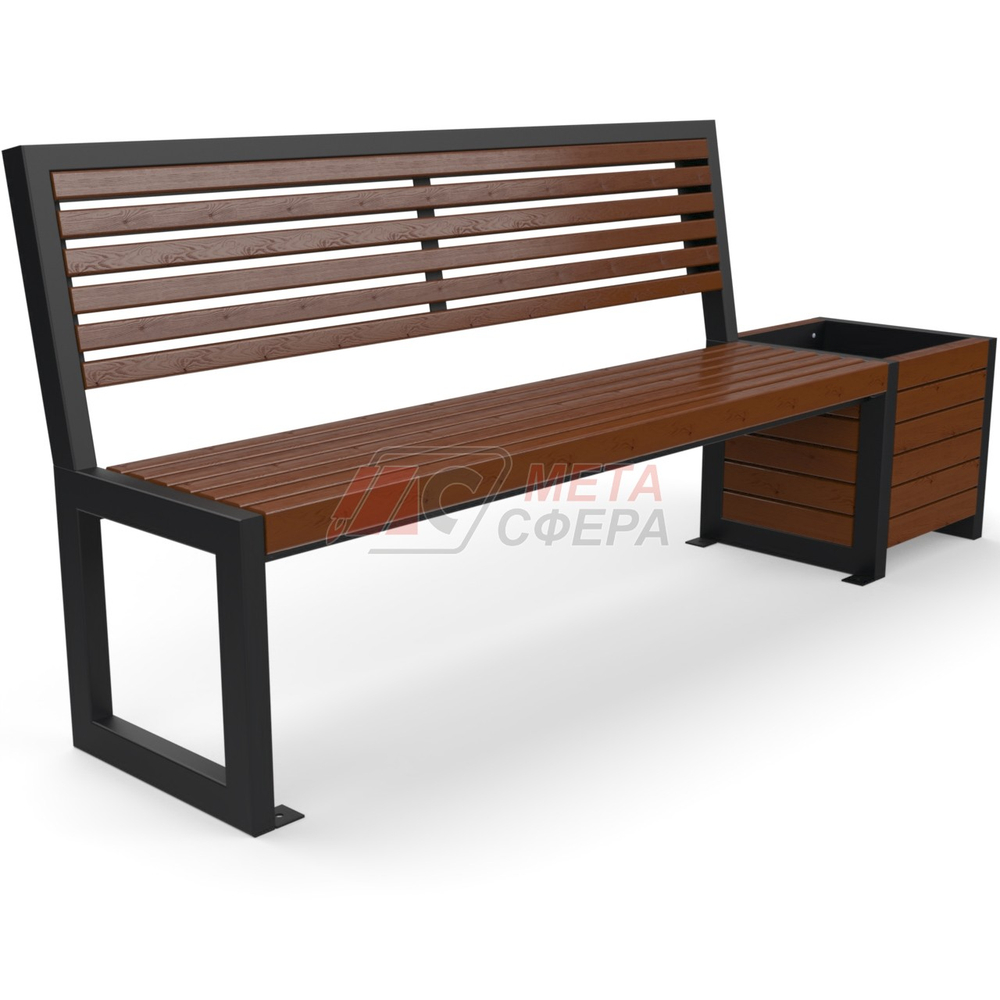 Скамейка Бонжур с цветочницей