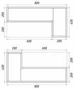 Полка секция универсальная Смарт-2 дуб каньон