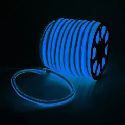 Неон гибкий односторонний Neon-Light 15*25 мм., 220V, синие LED лампы 120 шт на 1 м, бухта 50 м, Bea