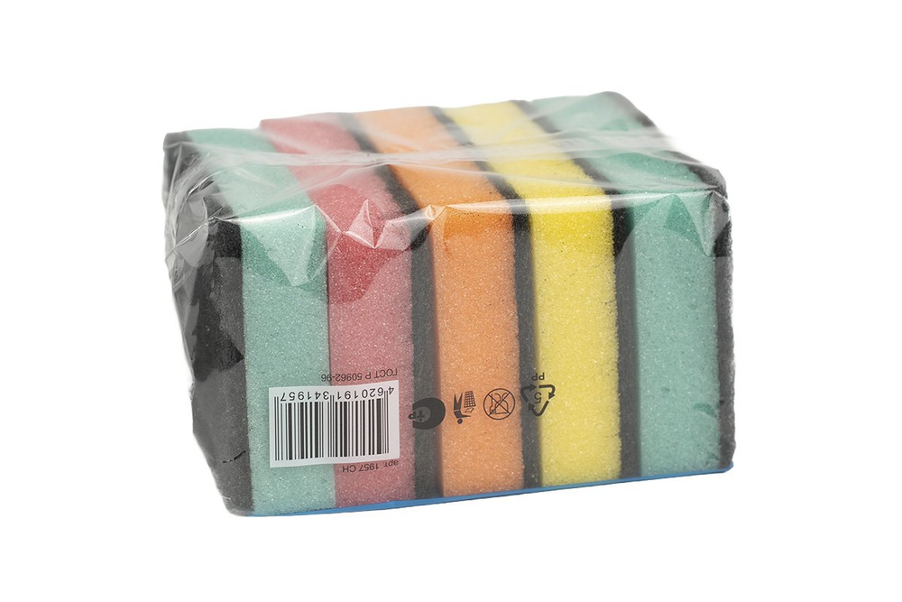 Губка д/мытья посуды Королева чистоты mini 10*6,5*3 см (5 шт.)