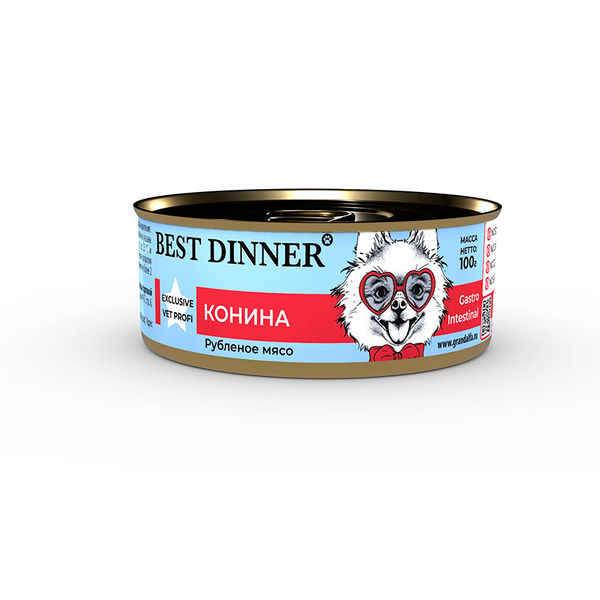Влажный корм Best Dinner Vet Profi GastroIntestinal Конина 100г для собак с 6мес.с чувств.пищ-ем