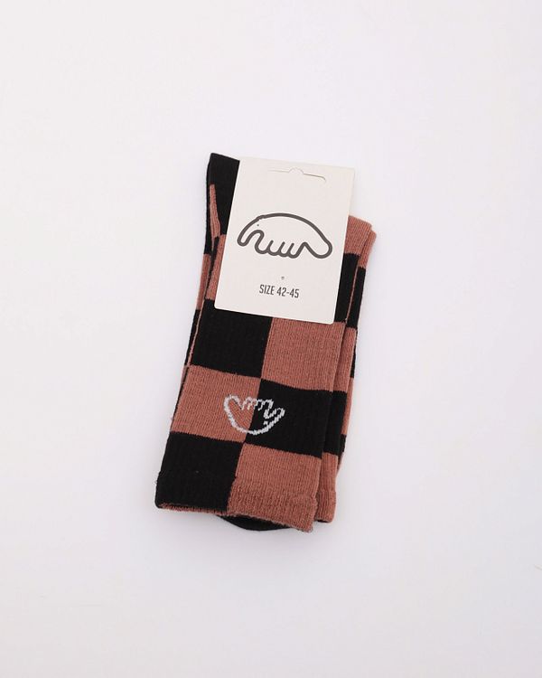 Носки Big Check Коричневые - фото 4