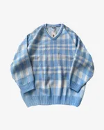 Свитер БИЧ Шашки Голубой