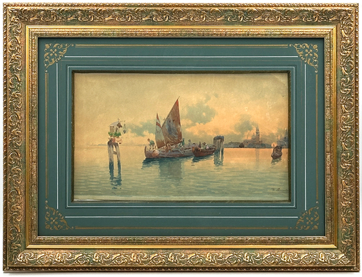 Арколин В. (Vittorio Arcolin) «Венеция. Вид на Сан-Джорджо-Маджоре». Венеция. конец XIX века