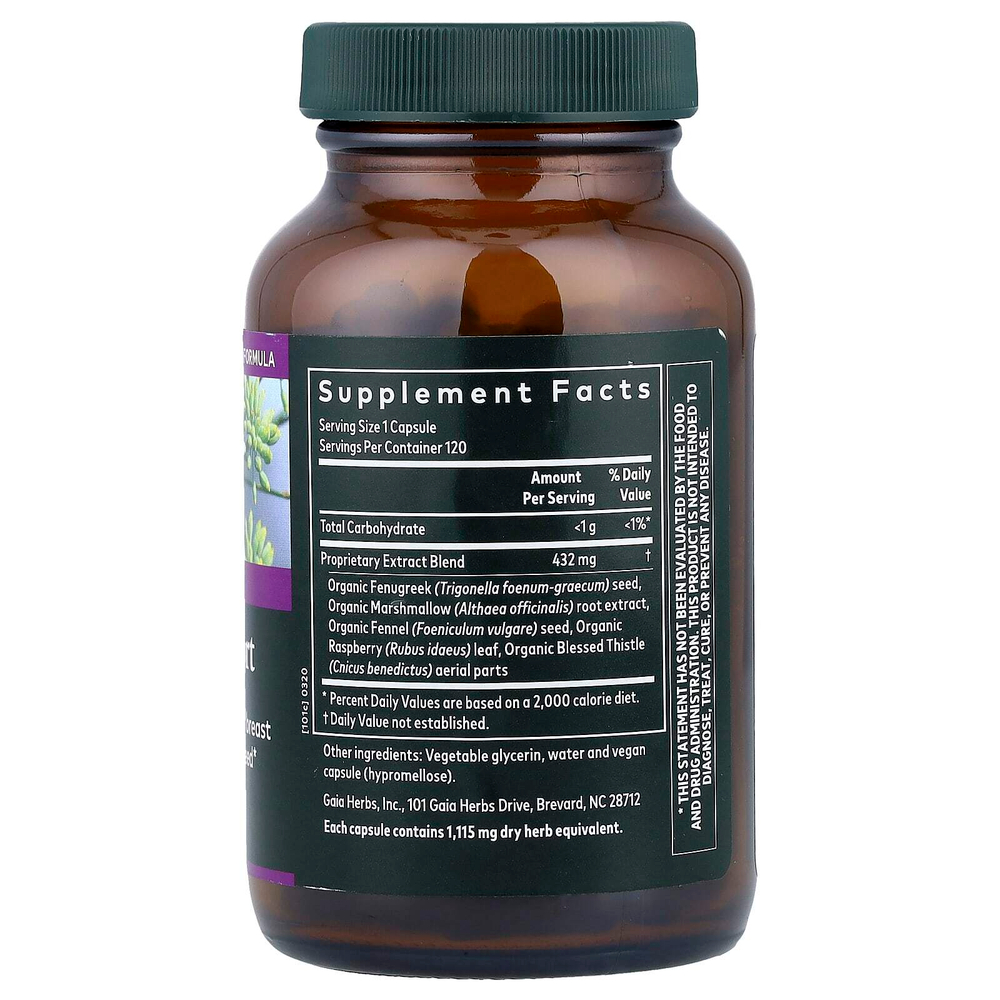 Gaia Herbs, добавка для поддержки грудного вскармливания, 120 веганских капсул Liquid Phyto-Caps