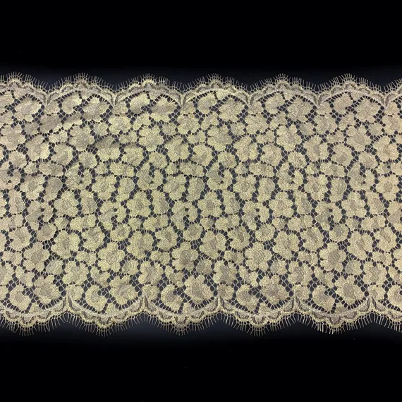 Кружево реснички золотое (20*140 см)