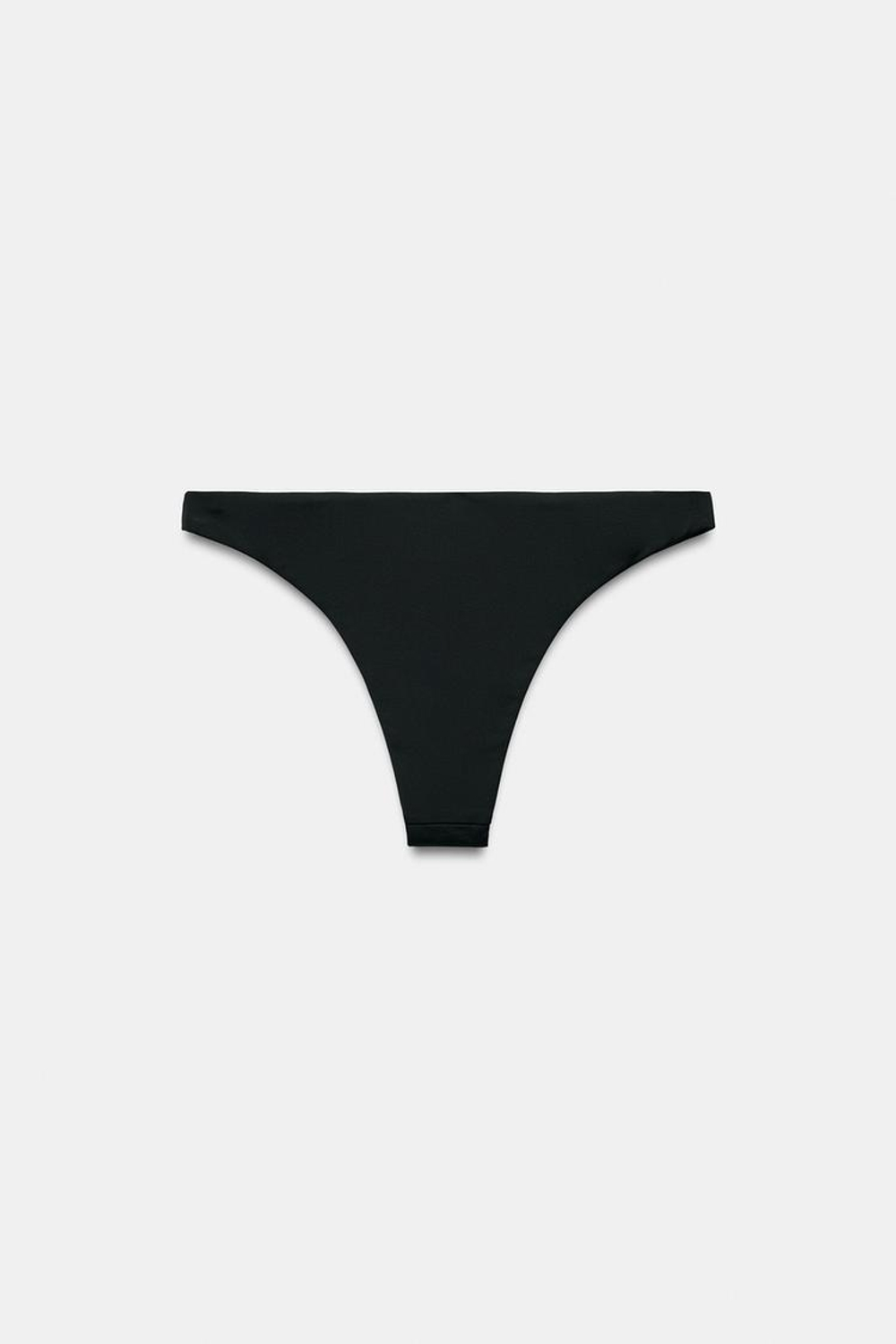 ZARA ОДНОТОННЫЕ ПЛАВКИ-БИКИНИ, ЧЕРНЫЙ