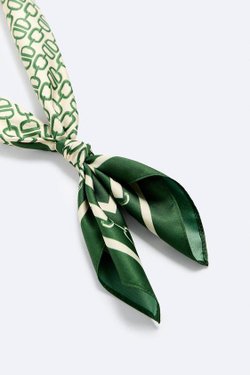 ZARA АТЛАСНАЯ БАНДАНА С ПРИНТОМ «ЗВЕЗДЫ», РАЗНОЦВЕТНЫЙ