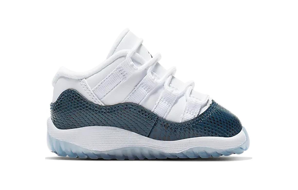 Baby Jordan Air Jordan 11 comfortable and versatile non-slip shock absorption low-top toddler shoes white