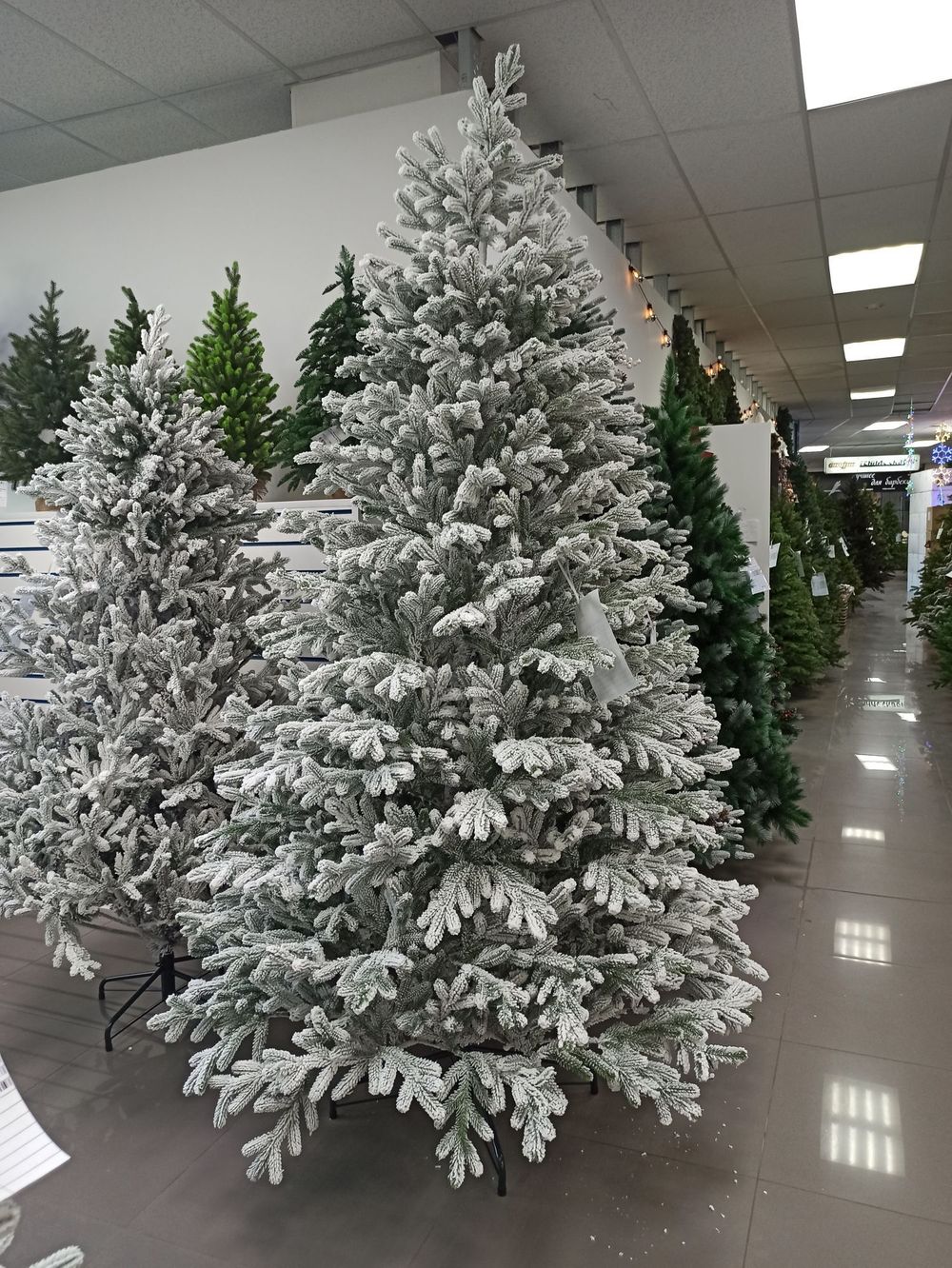 Заснеженная елка «Александрийская» (Литая хвоя) 210 см / 2,1 м