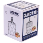 Сахарница стеклянная 350мл «Сладкая мечта» ромбы