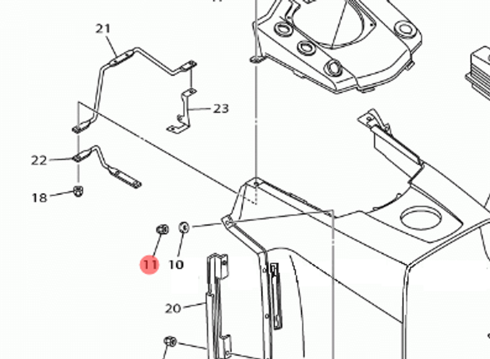 Гайка для снегоходов Yamaha 9570704300