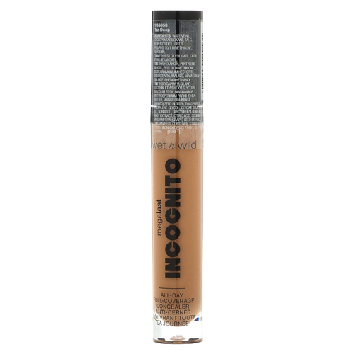 wet n wild, Megalast, Incognito, консилер для полного покрытия на весь день, глубокий загар, 31,75 г (1,12 унции)