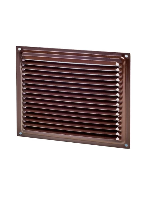 Решетка 10х10ВРС метал. с сеткой шоколад