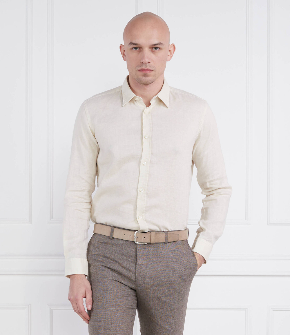 Льняная рубашка Roger BOSS BLACK - бежевый(50490352)