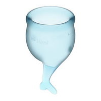 Набор голубых менструальных чаш Satisfyer Feel secure Menstrual Cup