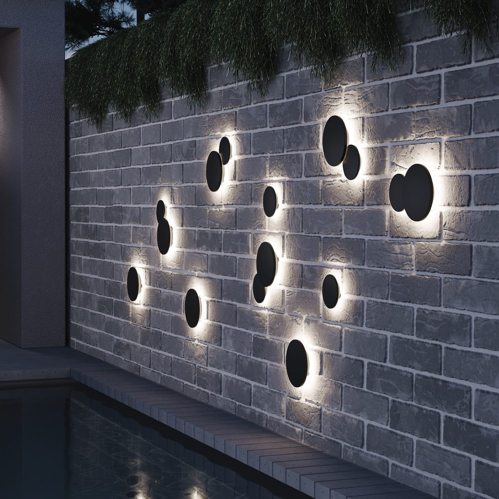 379247 Светильник PIATTO 1x10W LED 1000LM G ЧЕРНЫЙ 4000K IP65