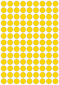 Виниловые наклейки для упаковки и маркировки Policomprint M20, 12 мм. 117 шт.