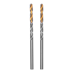 Сверло спиральное по металлу 3,2 x 65 мм, Р6М5, Golden Tip , 2шт. Denzel