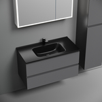 Тумба подвесная Sancos Folk 890х445х500, c двумя ящиками оснащенными доводчиками, Grey soft, арт.FL90GS