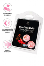 Массажное масло Secret Play Brazilian Balls тройной эффект 2 шт