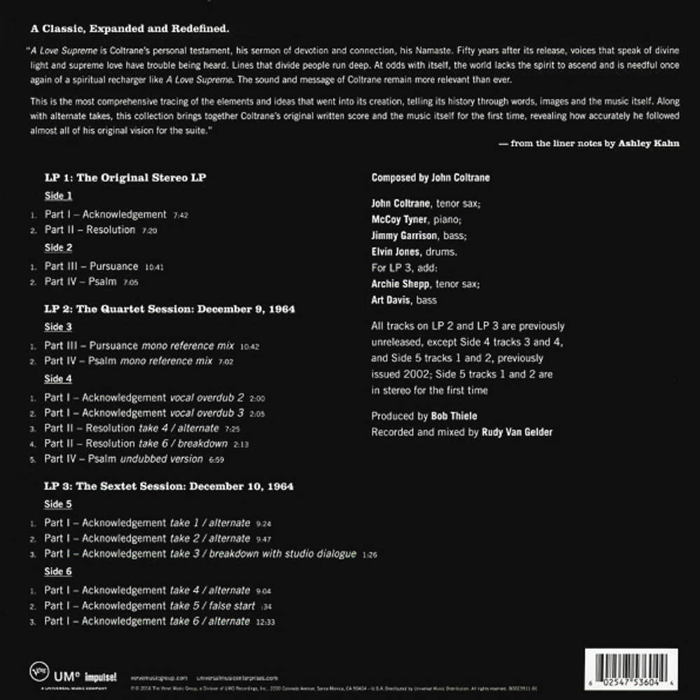 John Coltrane / A Love Supreme: The Complete Masters (3LP)