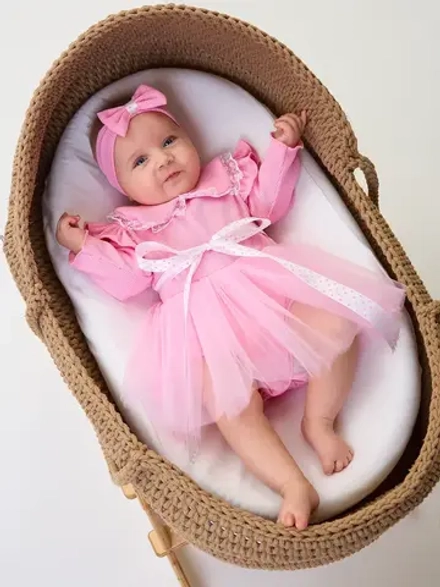 Платье-боди для новорожденной