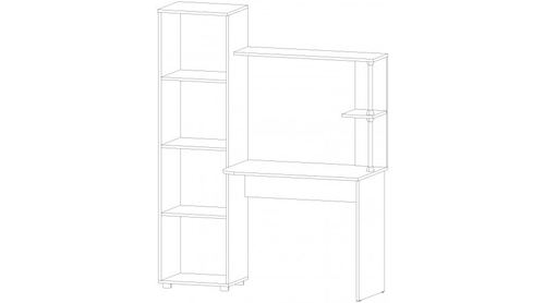 Стол компьютерный Юниор Белый / Дуб вотан