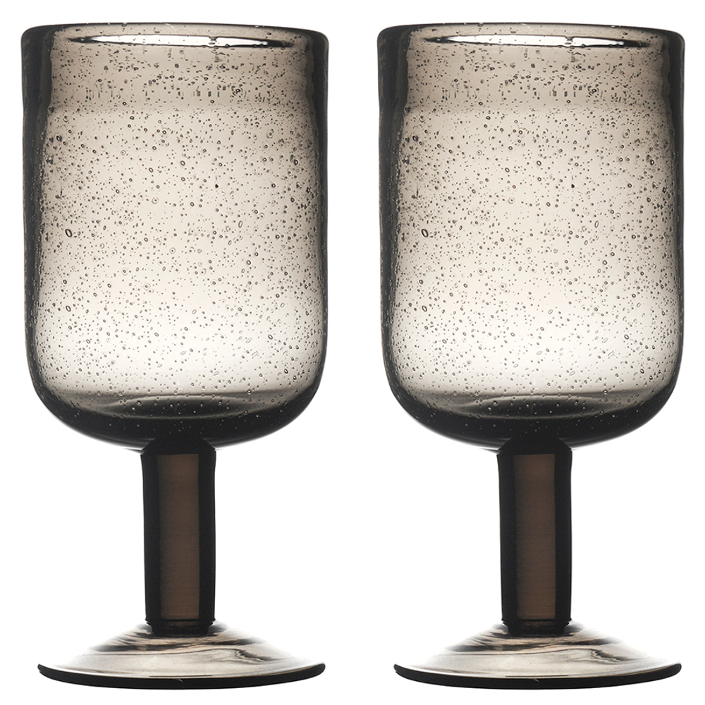 Набор бокалов для вина flowi, 410 мл, серо-коричневые, 2 шт.