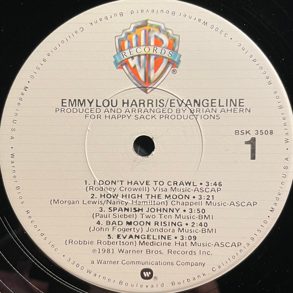Emmylou Harris ‎– Evangeline (США 1981г.)
