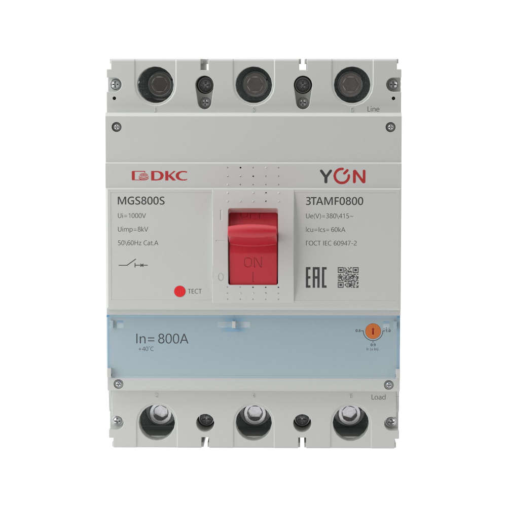 Авт. выкл. YON MGS800 3P 640-800A 60kA
