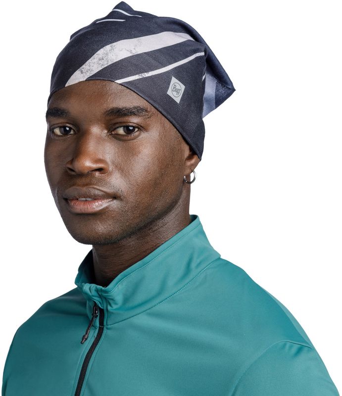 Повязка на голову спортивная Buff Headband CoolNet Lenir Night Blue Фото 3