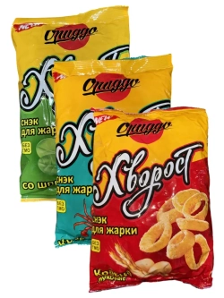 Хворост снэки для жарки в масле ассорти вкусов 300 г * 3 шт