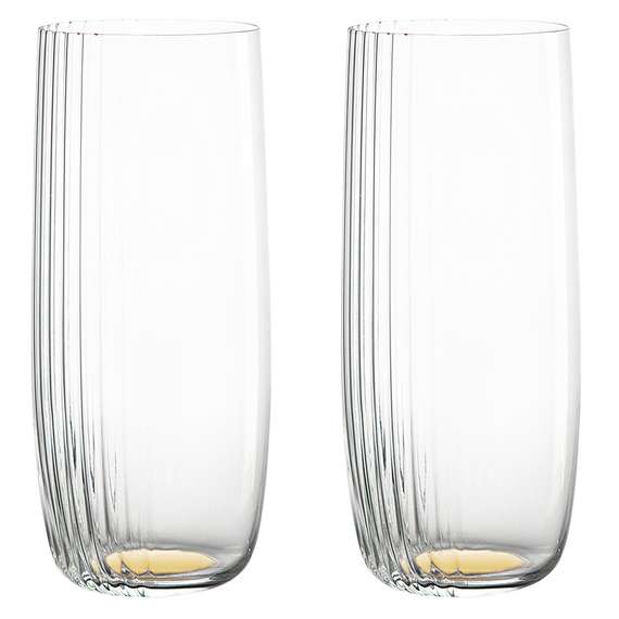 Набор стаканов alice в подарочной упаковке, 370 мл, золотистые, 2 шт.