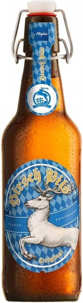 Пиво Хиршброй Пилс / Der Hirschbrau Pils 0.5 - стекло, бугельная пробка
