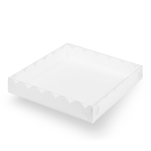 Коробка для печенья и пряников 155*155*35 мм (белая)