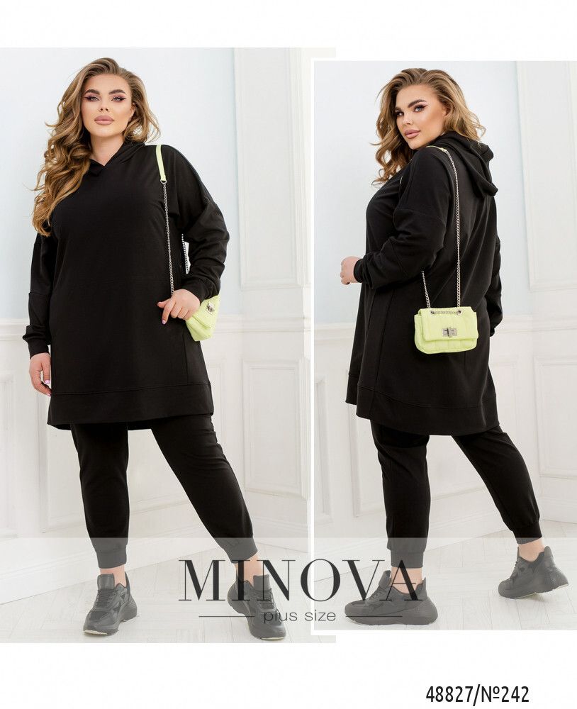 Костюм 242-Черный Minova Костюм 242-Черный Minova