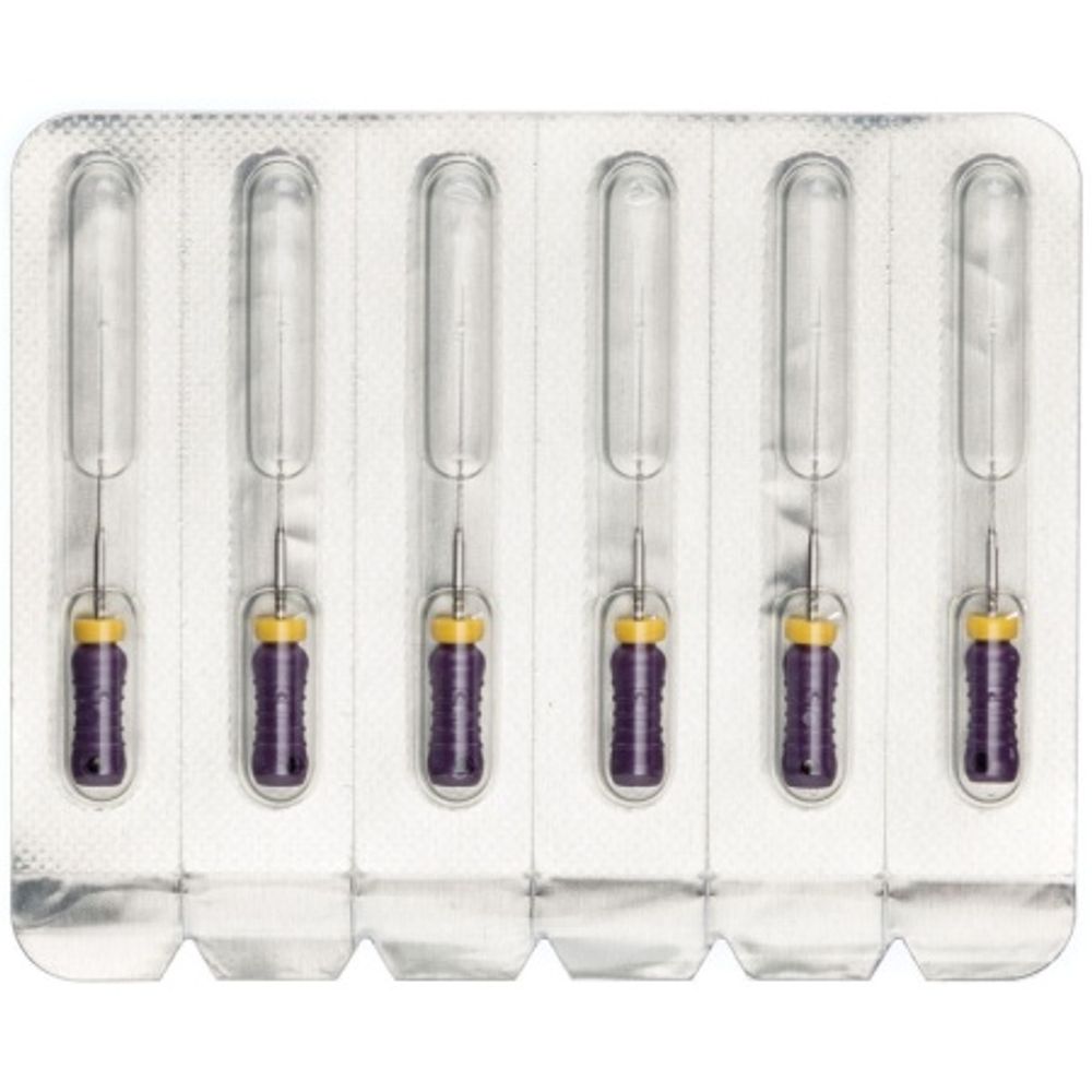 Pro-Endo H-Files №10 (25мм) (6шт.) Про-Эндо Аш-файлы, каналорасширители ручные