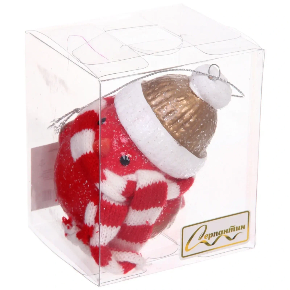 Елочная игрушка «Новогодняя птичка» 9*6*9 см