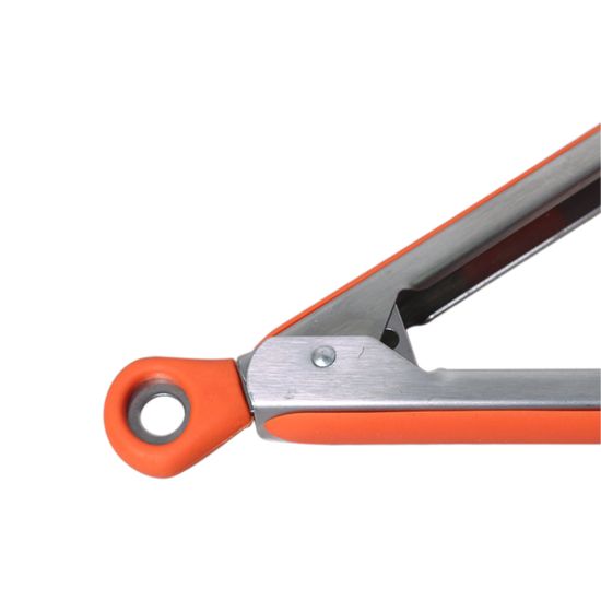 Щипцы силиконовые 23 см. Kamille КМ 7511 с ручками из нержавеющей стали