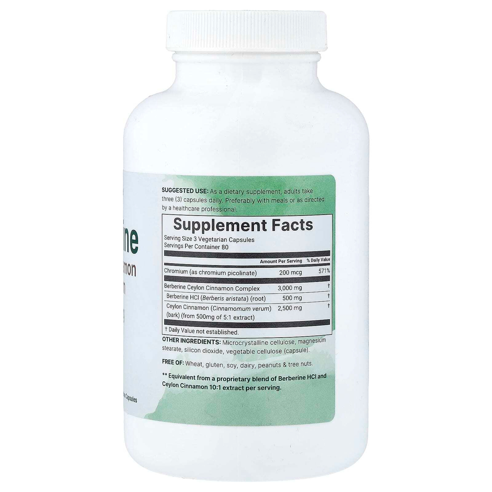 Micro Ingredients, берберин, 240 вегетарианских капсул