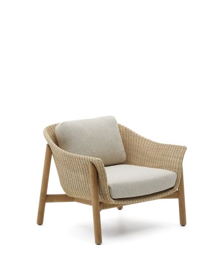 Кресло Galea из тикового дерева и синтетического ротанга La Forma Испания 