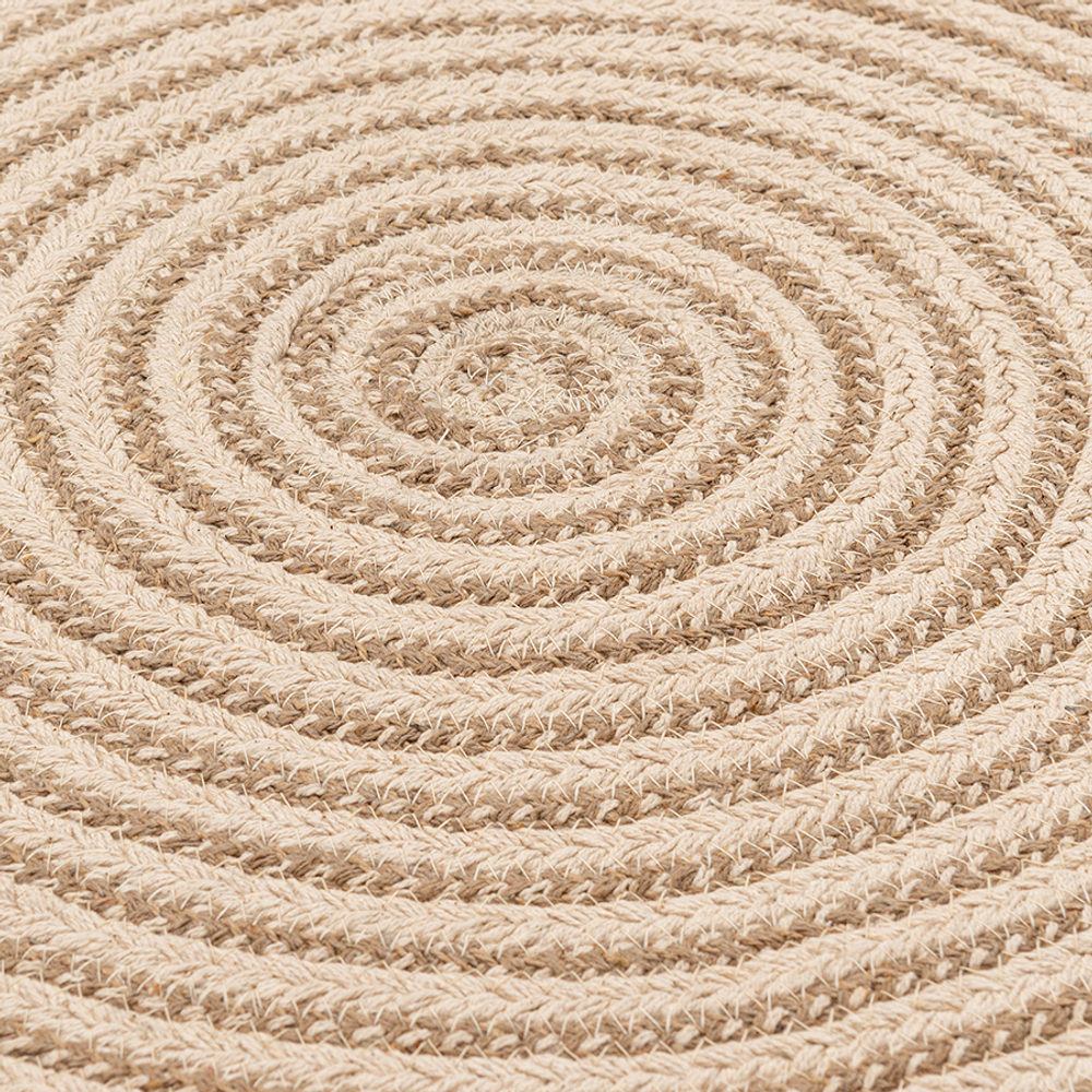 Ковер из хлопка 90см Tkano Ethnic Target бежевый