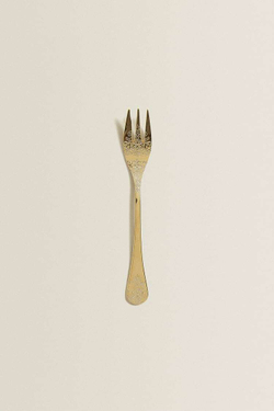 ZARA HOME ВИЛКА С РЕЛЬЕФНЫМ УЗОРОМ, ЗОЛОТОЙ