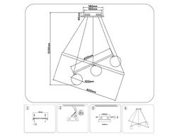 Ambrella Подвесной светодиодный светильник со сменной лампой и с пультом управления LineTech FL66321