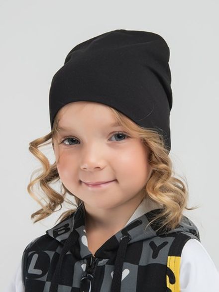 Шапка трикотажная двухслойная "Уголь"